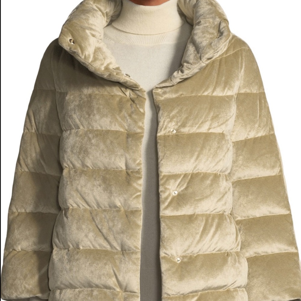 Herno Velvet Down Filled Puffer Cocoon Coat